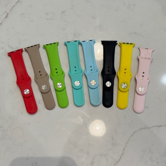 Colorful Silicone Watch Bands Set - Picture 2 of 2